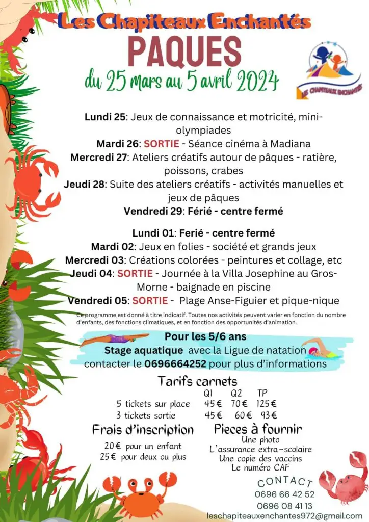 Programme Pâques 2024